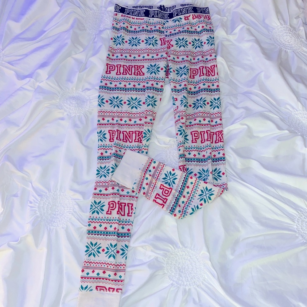 PINK christmas pj pants